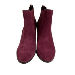 Michael by Michael Kors Booties Women's 7M Dark Berry Wine Suede Casual NWOB